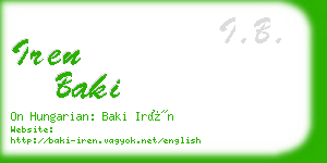 iren baki business card